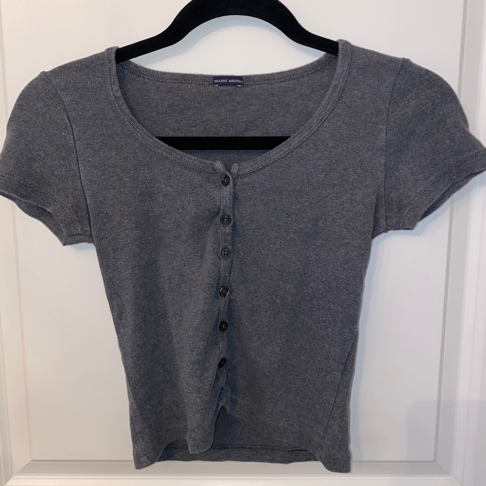 Short Sleeve Button Down Top